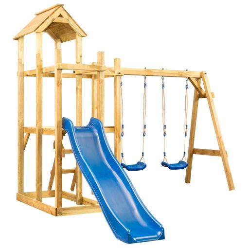 Juego De Columpio Y Tobogán Vidaxl De Exterior 313 X 533 X 214 Cm - Parque  Infantil De Exterior