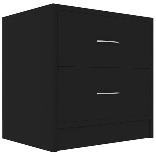 2 uds Mesitas de noche de pared，Mesa Auxiliar，Mesilla de noche flotante  negras 41,5x36x53