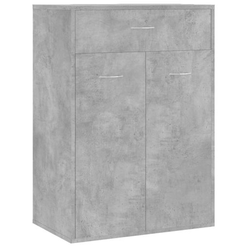 Mueble Zapatero De Contrachapada Gris Hormigón 60x35x84 Cm Vidaxl