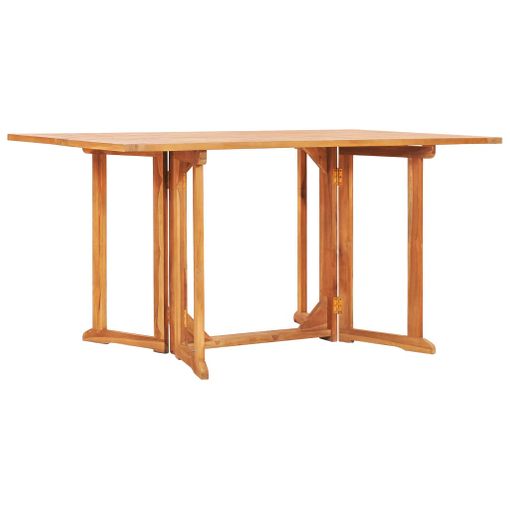 Mesa auxiliar de jardín de madera de teca 50x50 cm