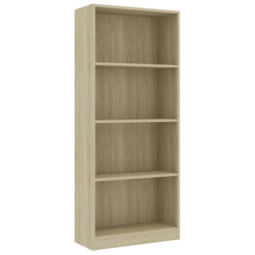 Estantería De 4 Niveles Madera Contrachapada Blanca 60x24x142cm Vidaxl con  Ofertas en Carrefour