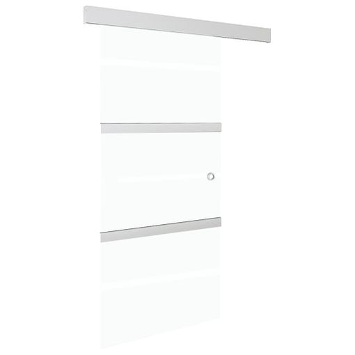 Puerta Corredera De Vidrio Esg Y Aluminio Plateado 90x205 Cm Vidaxl con  Ofertas en Carrefour