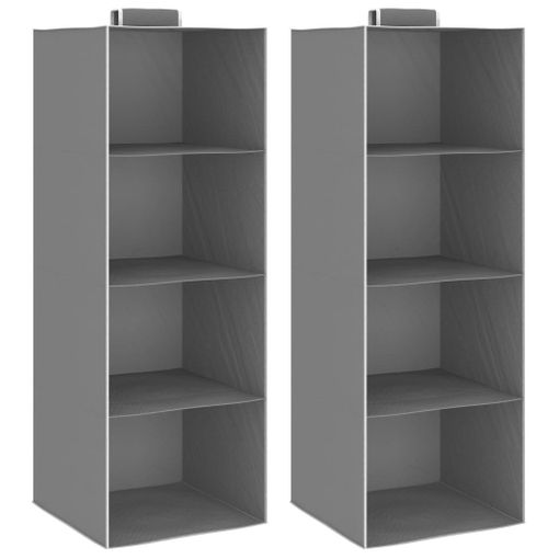 Organizador De Armario Colgante De 6 Compartimientos - L 28 X A 28 X H 112  Cm - Gris Antracita con Ofertas en Carrefour