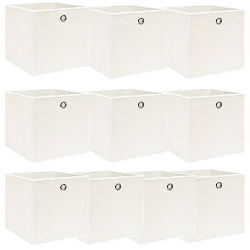 Cajas De Almacenaje Con Tapas 10 Uds Tela Gris 32x32x32 Cm Vidaxl con  Ofertas en Carrefour