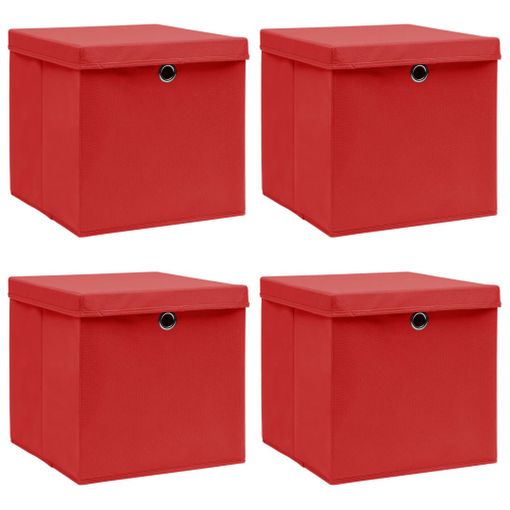 Caja de almacenaje 8 con cajones rojo - Galegory