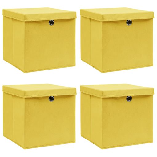 CAJA DE ALMACENAJE DE CARTAS GRANDE - AMARILLO