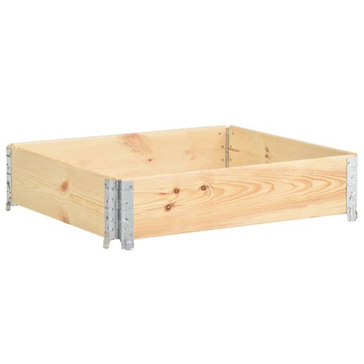 Collar De Caja De Pallet Madera Maciza De Pino 100x100 Cm Vidaxl