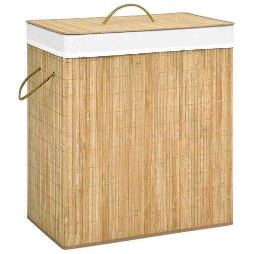 Cesto De Ropa Sucia De Bambú Secciones 100 L Vidaxl con Ofertas en | Ofertas Carrefour