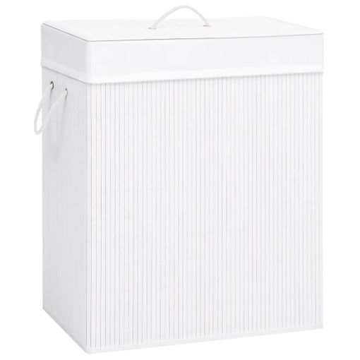 Cesto De Ropa Sucia Con Tapa Ratán Sintético Blanco 46x33x60 Cm Vidaxl con  Ofertas en Carrefour