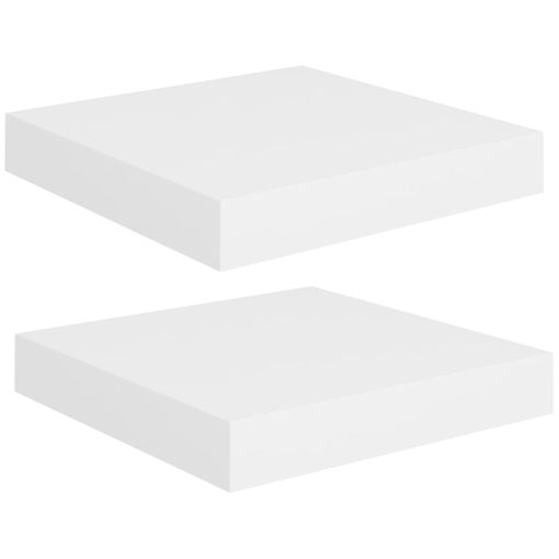 VidaXL Estante flotante de esquina MDF blanco 25x25x3,8 cm