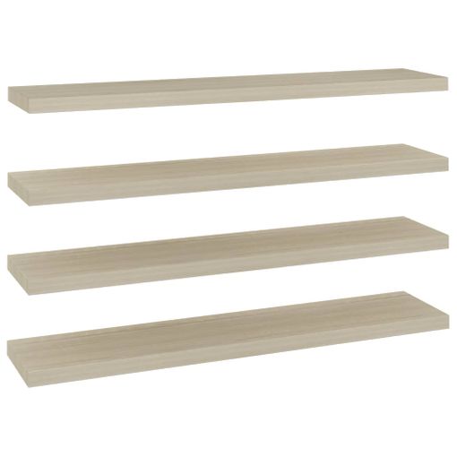 Estante Flotante Pared 4 Uds Mdf Roble Y Blanco 23x23,5x3,8 Cm Vidaxl con  Ofertas en Carrefour