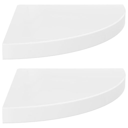 vidaXL Estantes flotantes pared 2 uds blanco MDF 80x23,5x3,8cm