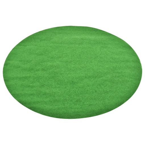 Césped Artificial Con Tacos Redondo Ø130 Cm Verde Vidaxl