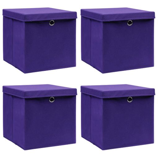 Cajas Almacenaje 10 Uds Tela No Tejida Rojo Oscuro 28x28x28 Cm Vidaxl con  Ofertas en Carrefour