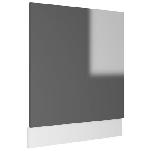 Zapatero de pared madera contrachapada gris brillo 60x18x90 cm