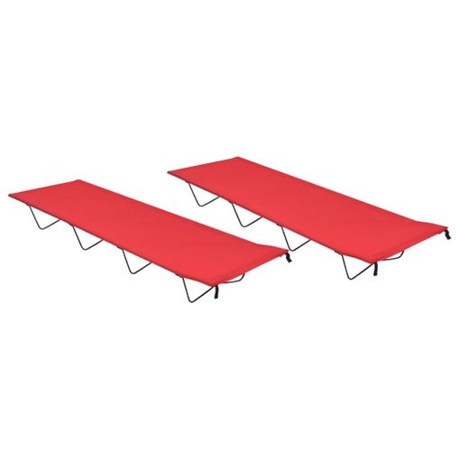 Camas De Camping 2 Uds Tela Oxford Y Acero Rojo 180x60x19 Cm Vidaxl con  Ofertas en Carrefour