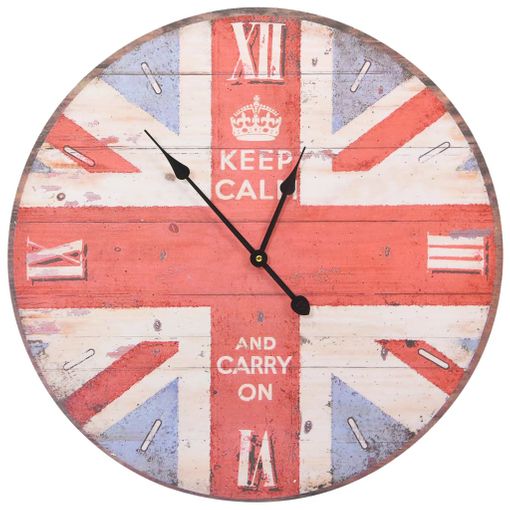 vidaXL Reloj de pared vintage colorido 30 cm