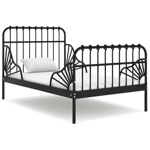 Estructura De Cama Extensible Metal Negra 80x130/200 Cm Vidaxl con Ofertas  en Carrefour