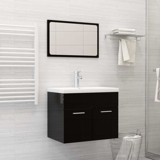 Set de Baño 4 Piezas Modern Negro