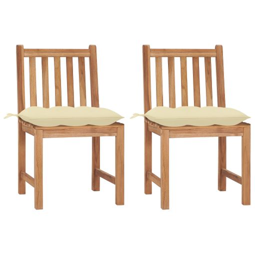 Sillas De Comedor Con Cojines Madera Maciza Blanca 2 Unidades Vidaxl con  Ofertas en Carrefour