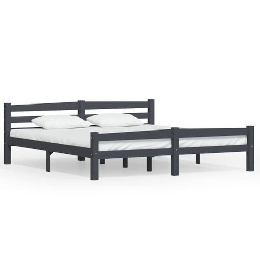 Estructura De Cama Madera Maciza Negro 180x200 Cm Vidaxl con Ofertas en  Carrefour