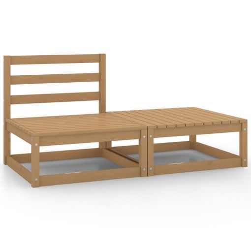 Muebles De Jardín 2 Piezas Marrón Miel Madera Maciza De Pino Vidaxl