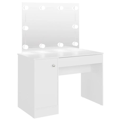 Marchitar canción paz Tocador De Maquillaje Con Luces Led Mdf Blanco 110x55x145 Cm Vidaxl con  Ofertas en Carrefour | Ofertas Carrefour Online