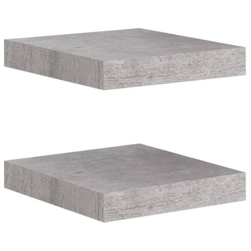 VidaXL Estantes de esquina pared 4 uds MDF gris hormigón 25x25x3,8