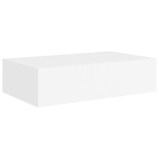 vidaXL Estante con cajón de pared MDF roble y blanco 40x23,5x10 cm