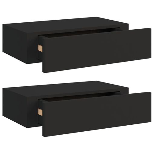 Estantes De Pared Con Cajón 2 Uds Mdf Gris 40x23,5x10 Cm Vidaxl con Ofertas  en Carrefour