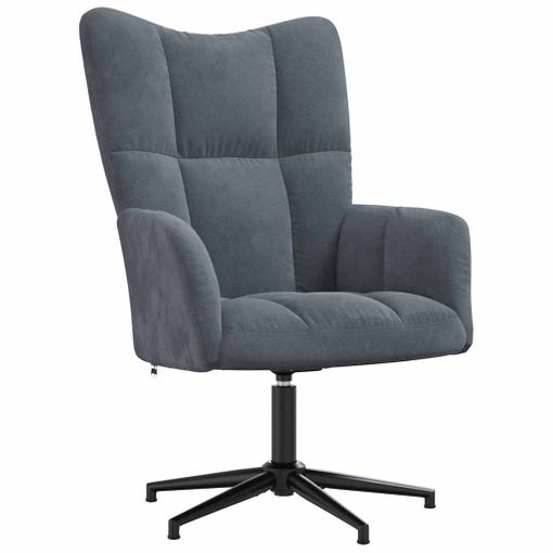 Sillón De Relax De Terciopelo Gris Oscuro Vidaxl