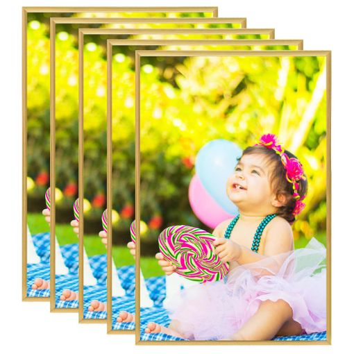Marcos De Fotos Collage De Mesa 5 Uds Dorado Mdf 21x29,7cm Vidaxl