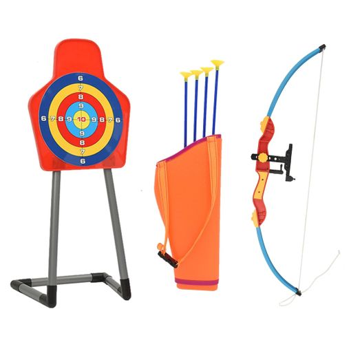 Arco y flechas para niños y niñas, juego de tiro con arco y flecha para  niños, arco y flecha de juguete es un gran regalo para niños al aire libre  - 2
