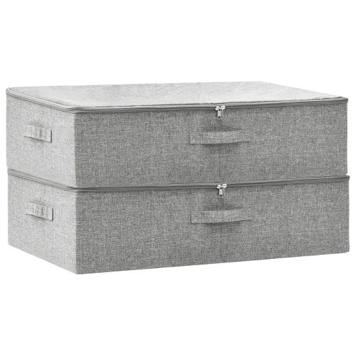 Cajas De Almacenaje 2 Unidades Tela Gris 70x40x18 Cm Vidaxl con Ofertas en  Carrefour