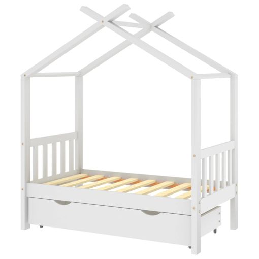 Estructura De Cama Infantil Madera Maciza Pino Blanco 70x140 Cm Vidaxl con  Ofertas en Carrefour