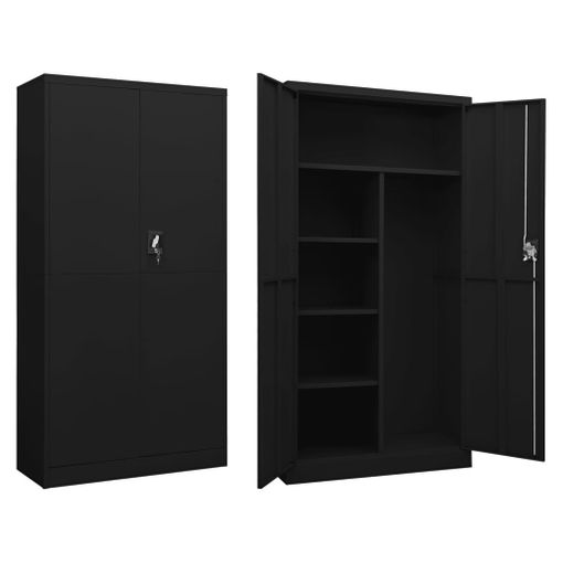 Armario Metálico De Estilo Industrial 90x40x180 Cm Negro Vidaxl con Ofertas  en Carrefour