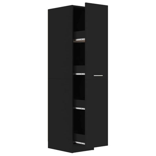 Armario De Boticario Madera Contrachapada Negro 30x42,5x150 Cm Vidaxl
