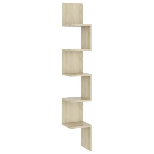 Estantería Esquina Pared Madera Roble Ahumado 20x20x127,5 Cm Vidaxl con  Ofertas en Carrefour