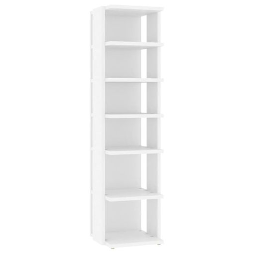 Mueble Zapatero Madera Contrachapada Blanco 27,5x27x102 Cm Vidaxl