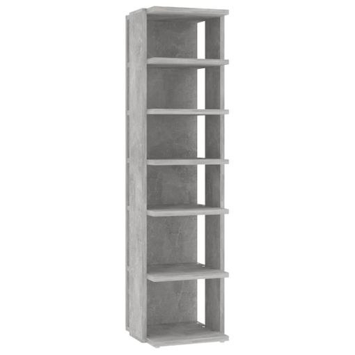 vidaXL Mueble zapatero pared contrachapada gris hormigón 70x35x38 cm