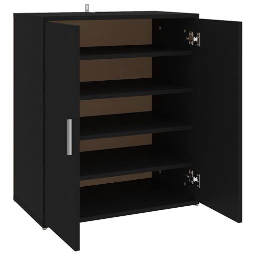 Mueble Zapatero De Madera De Ingeniería Negro 60x35x70 Cm Vidaxl con  Ofertas en Carrefour