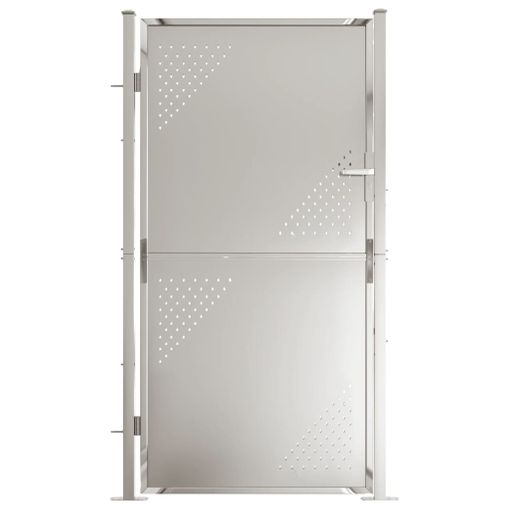 Puerta De Jardín De Acero Inoxidable 100x180 Cm Vidaxl