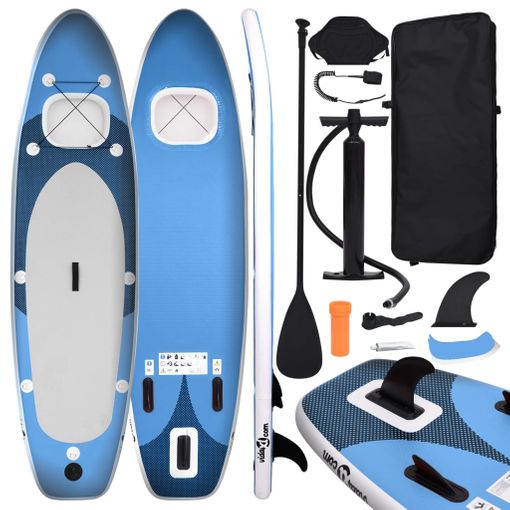 Set De Tabla De Paddle Surf Hinchable Azul Marino 360x81x10 Cm