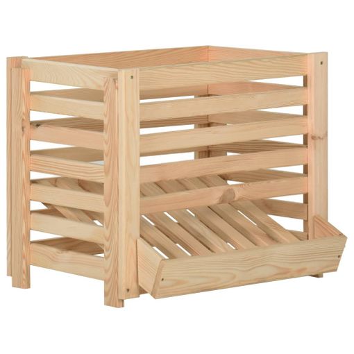 VidaXL Cesto para la ropa sucia madera maciza de pino 44x44x76 cm