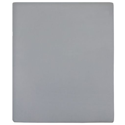 vidaXL Sábana bajera jersey algodón gris 160x200 cm – Bechester