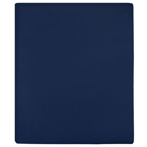 Sábanas Bajeras Jersey 2 Uds Algodón Azul Marino 140x200 Cm Vidaxl con  Ofertas en Carrefour