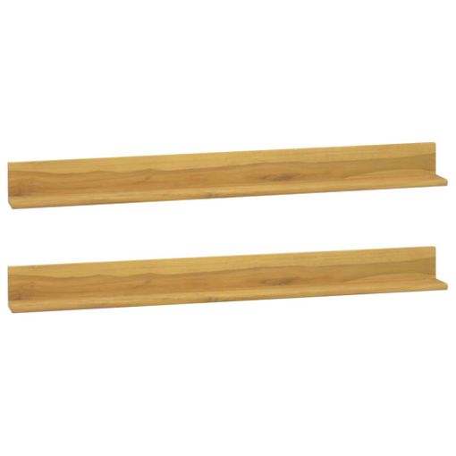 2 Estantes Pared Madera Natural Rectangulares con Ofertas en Carrefour