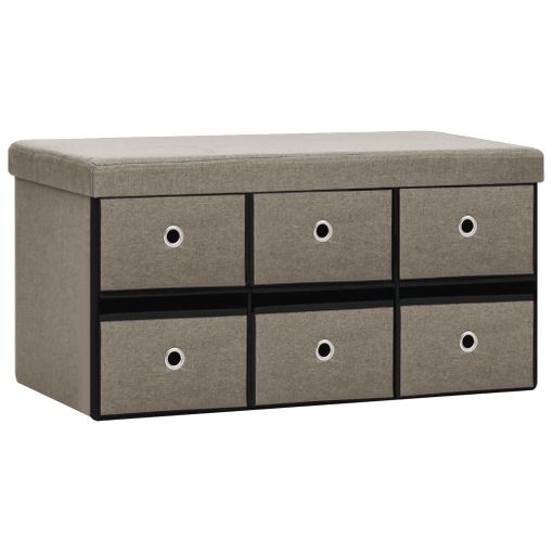 Banco Almacenaje. Baúl Acolchado Y Plegable En Color Beige 76x38x38 con  Ofertas en Carrefour