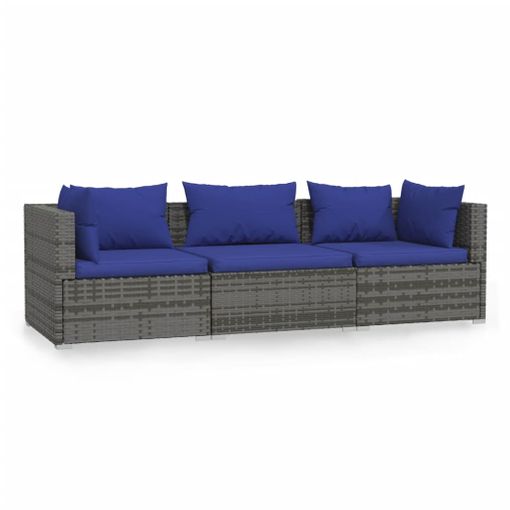 Sofá Cama Extensible 3 Plazas Con Capota Ratán Sintético Gris Vidaxl con  Ofertas en Carrefour