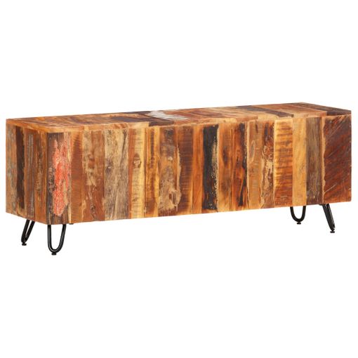 Mueble De Tv Madera Maciza Reciclada 110x30x40 Cm Vidaxl